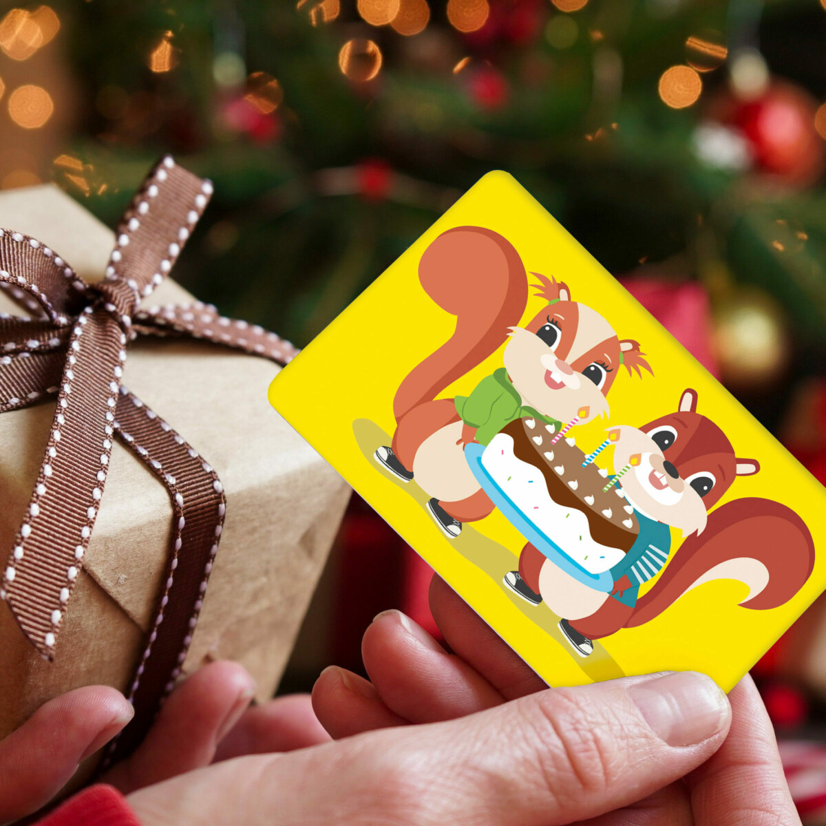 Gutschein Geschenkkarte mit Eddi & Ewi Motiv