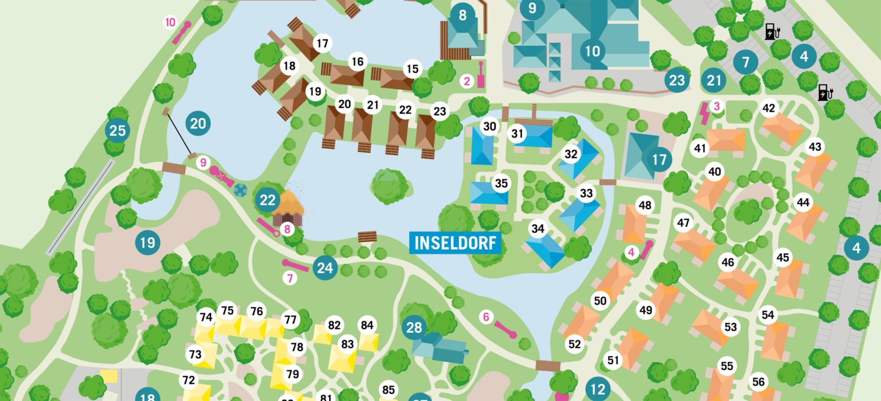 Plan vom Familienresort Fleesensee für Check In