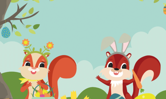 Grafik BEECH Maskottchen Ostern