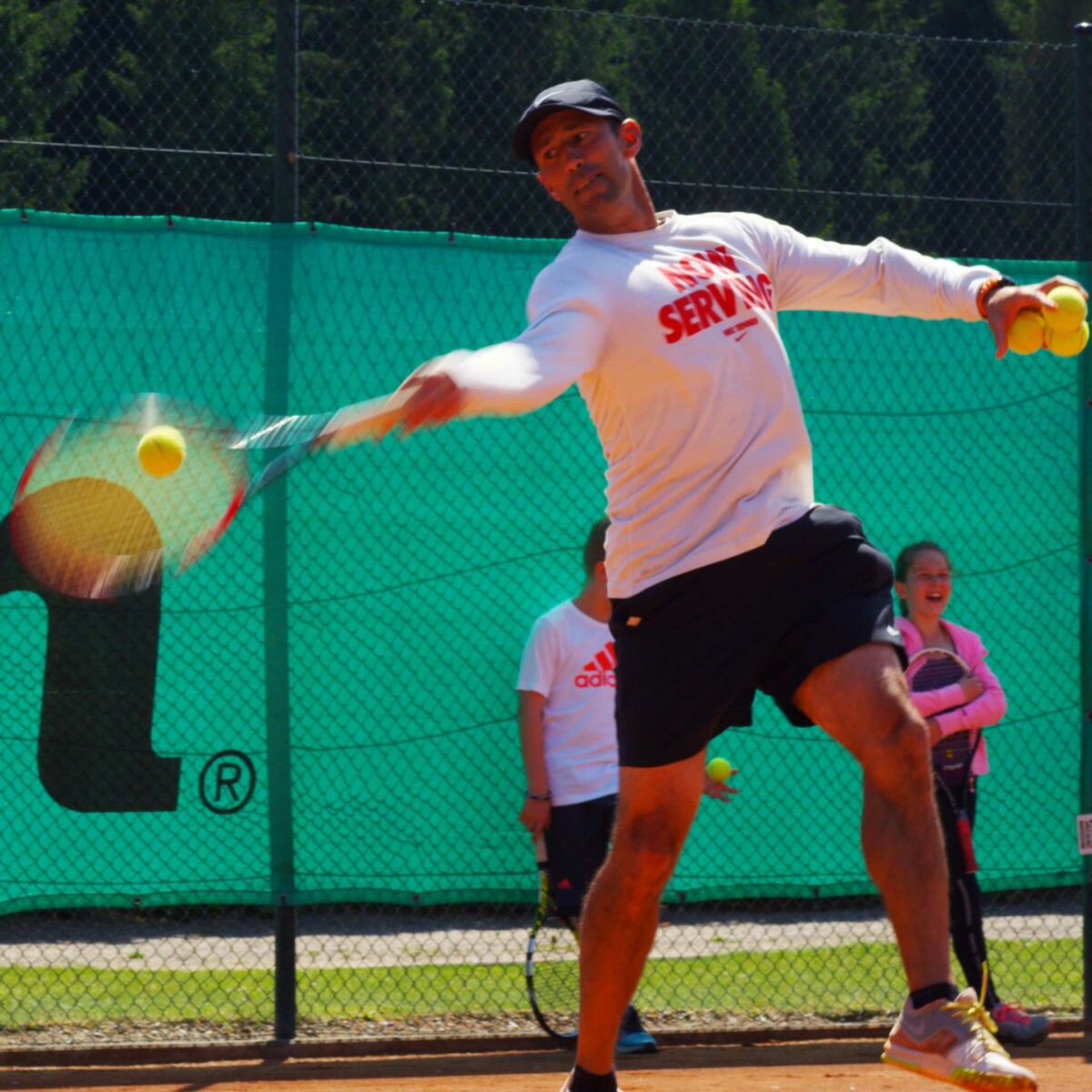 Tennisspieler in der Bewegung