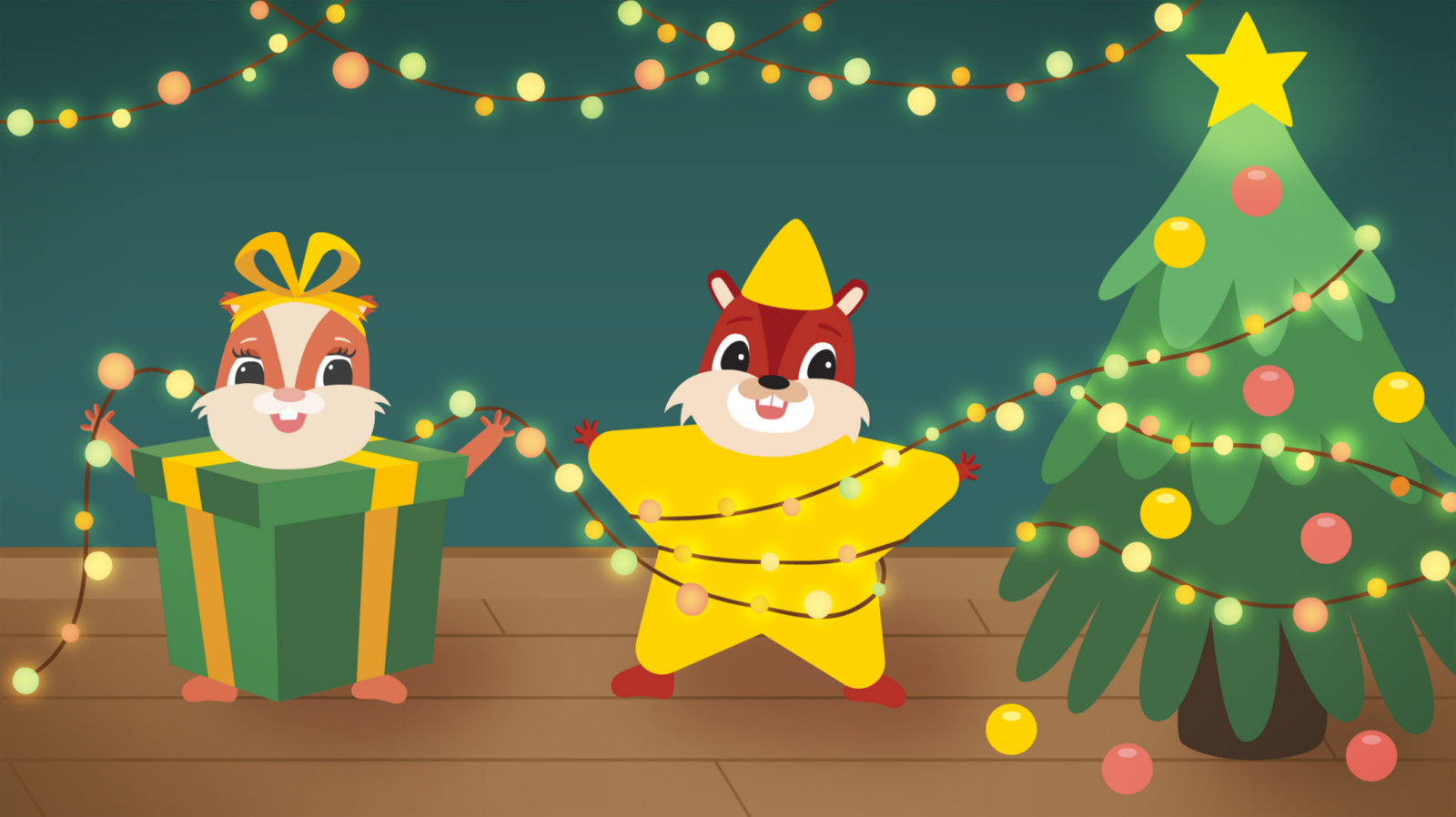 Grafik Maskottchen BEECH Weihnachten