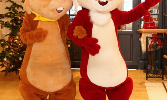 Die beiden Maskottchen vom BEECH Familienresort Fleesensee