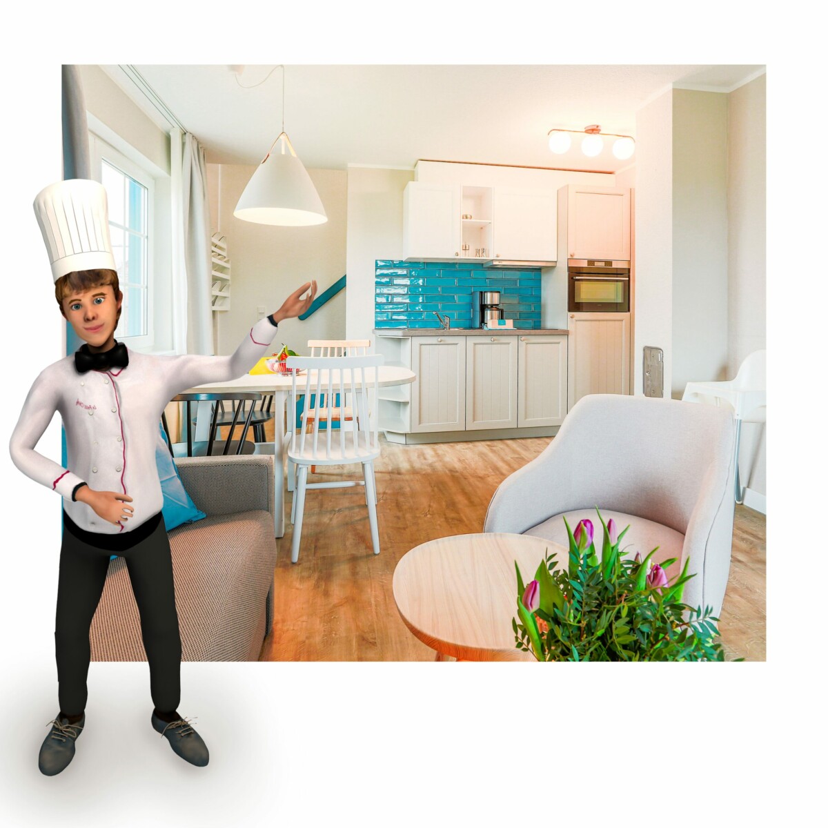 Appartement am Fleesensee für Fun Dining Event Le Petit Chef