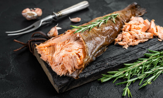Zubereiteter Räucherfisch